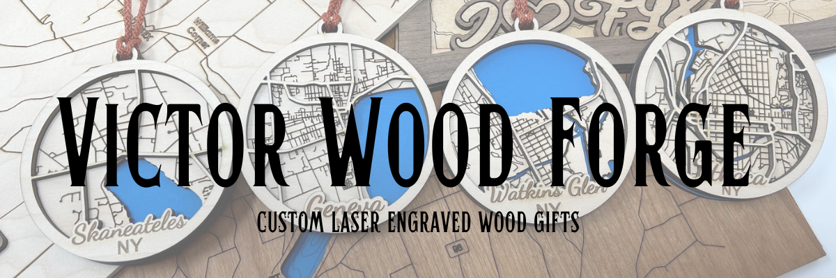 Custom Laser Engraved Wood Gifts in the Finger Lakes | Victor Wood Forge