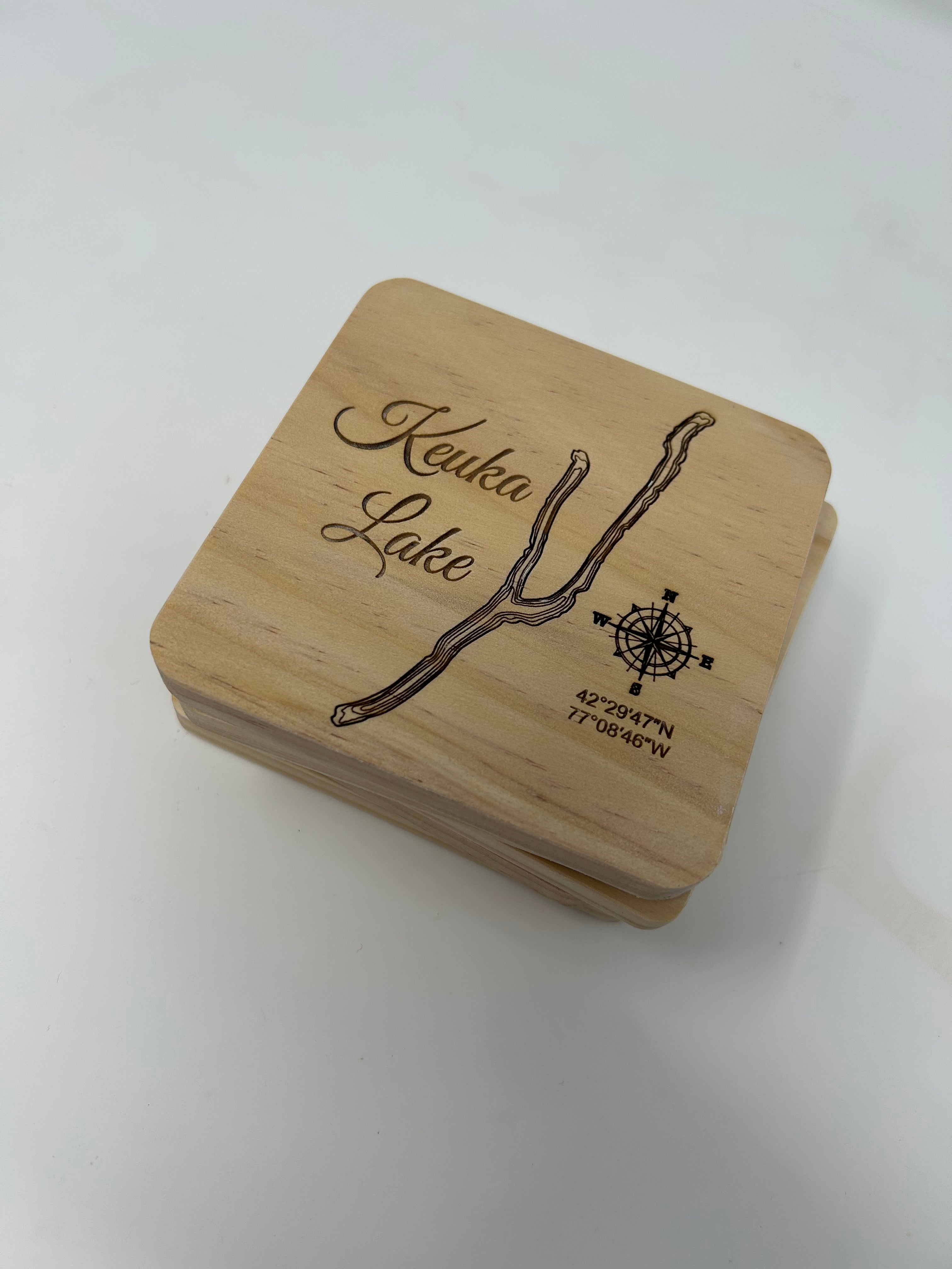 Topographic Finger Lakes Coasters