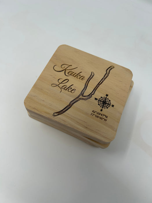 Topographic Finger Lakes Coasters