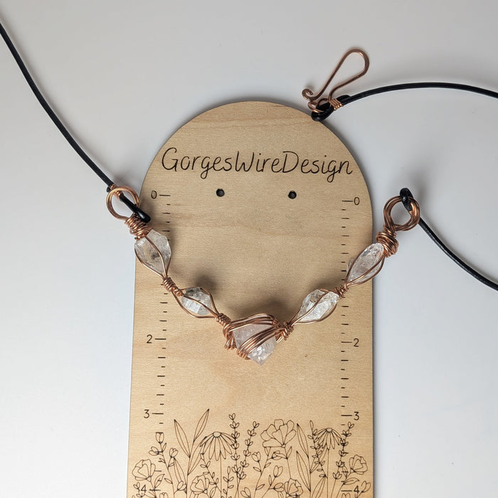 Herkimer diamond Necklace in Copper