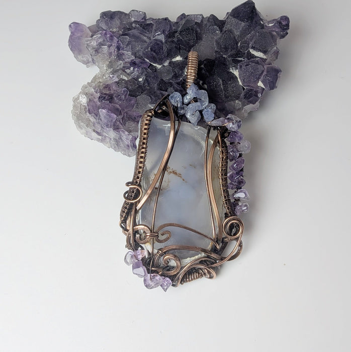 Purple Chalcedony Pendant