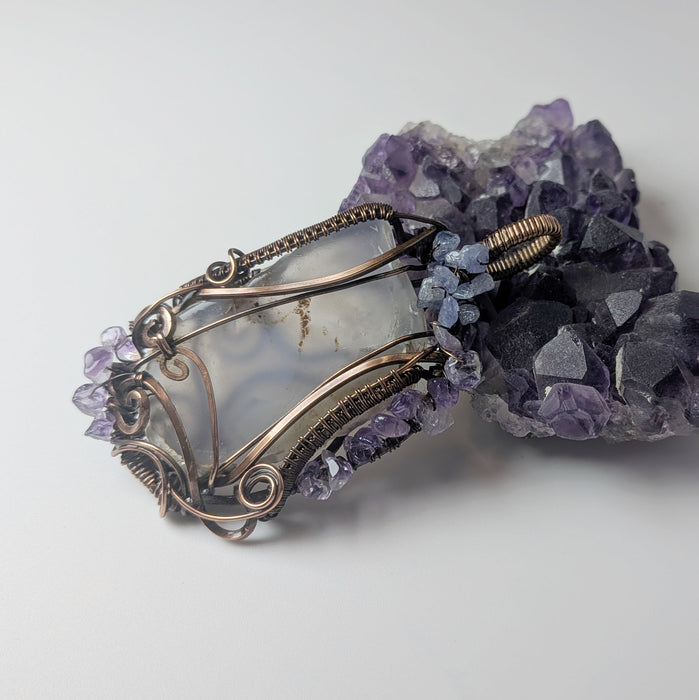 Purple Chalcedony Pendant
