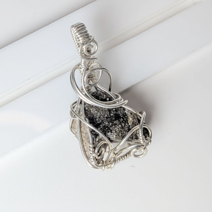 Silver Druzy Pendant