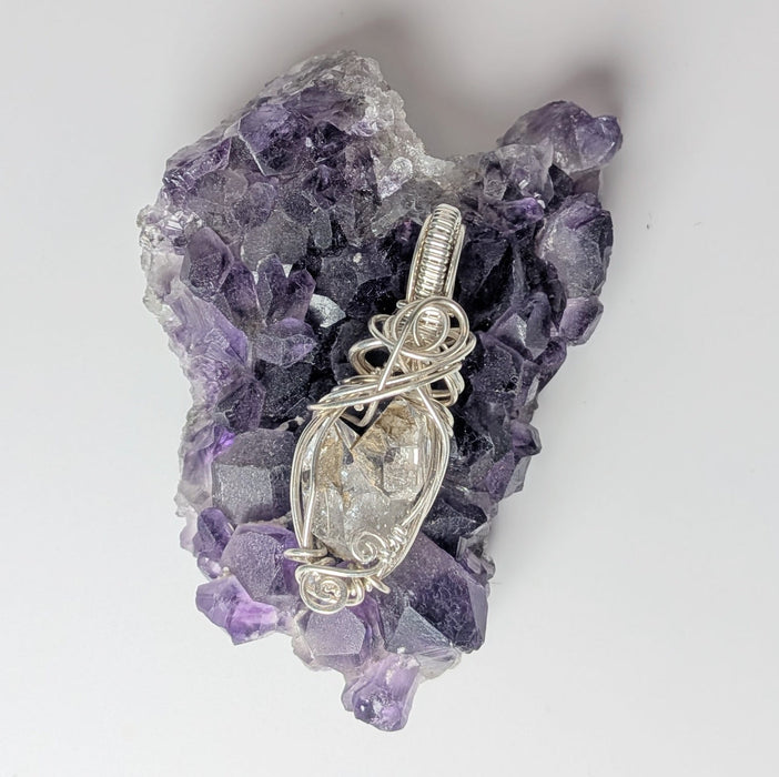 Double Terminated Herkimer Diamond Pendant