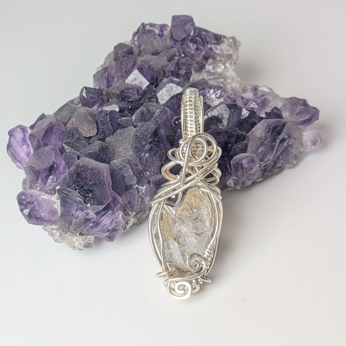Double Terminated Herkimer Diamond Pendant