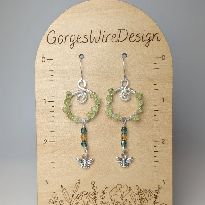 Bee Wreath with Peridot