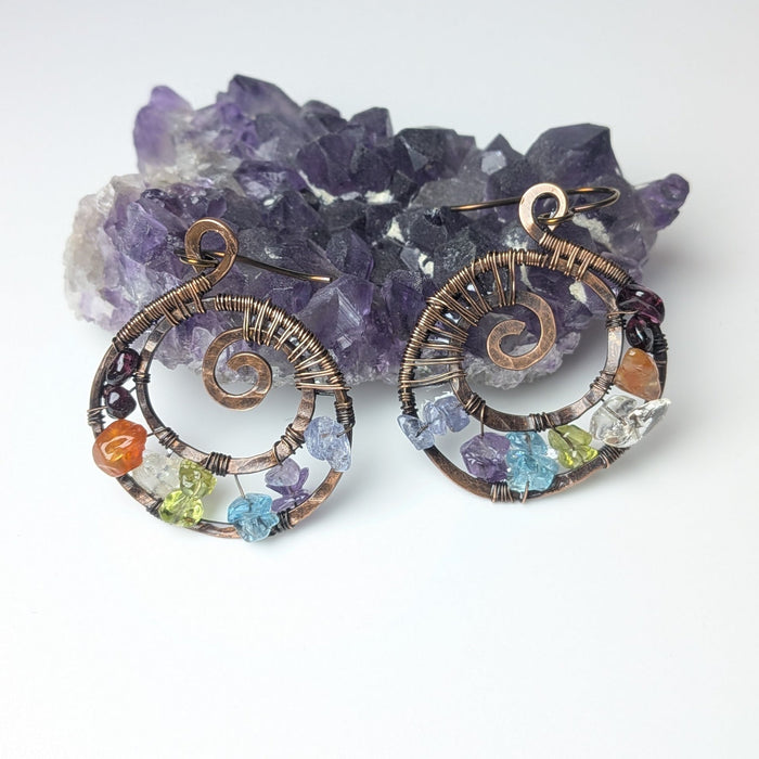 Rainbow Swirl Earrings