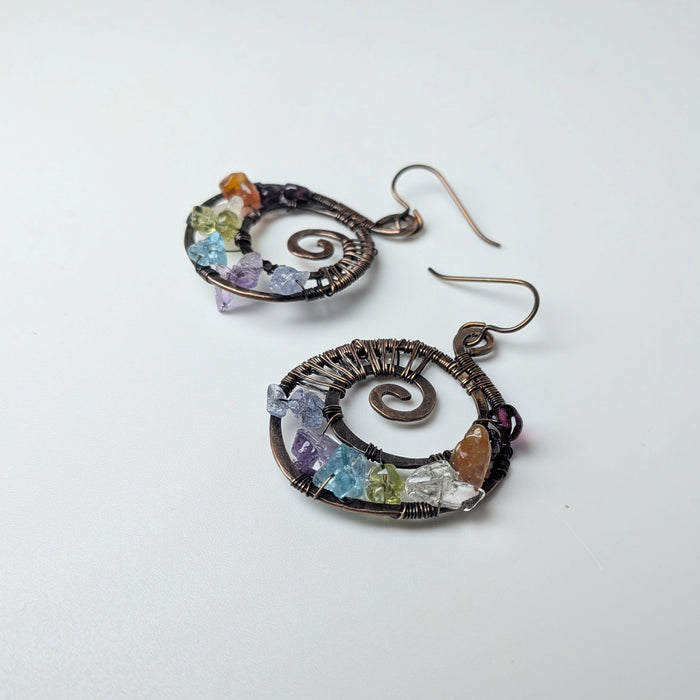 Rainbow Swirl Earrings