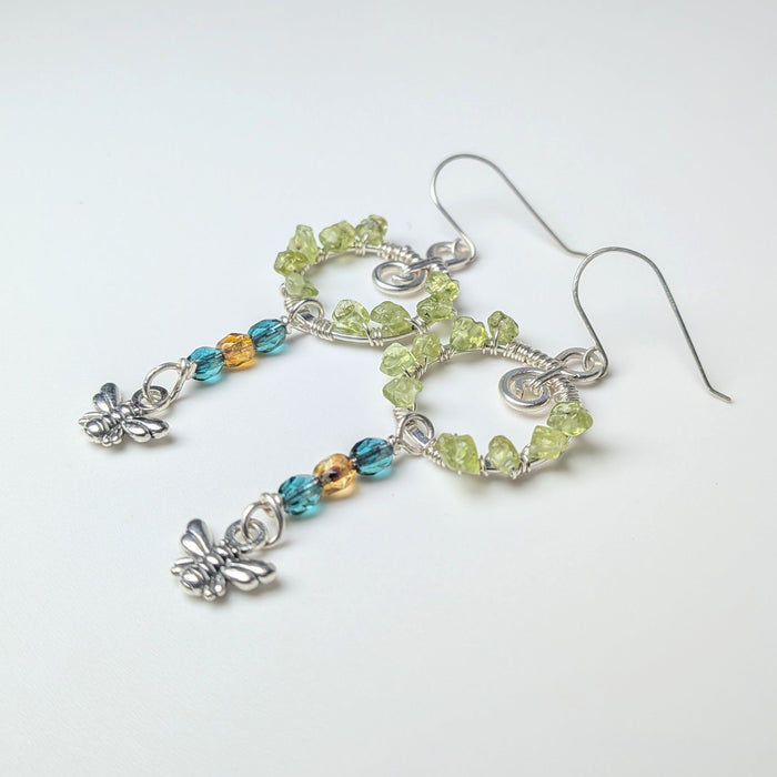 Bee Wreath with Peridot
