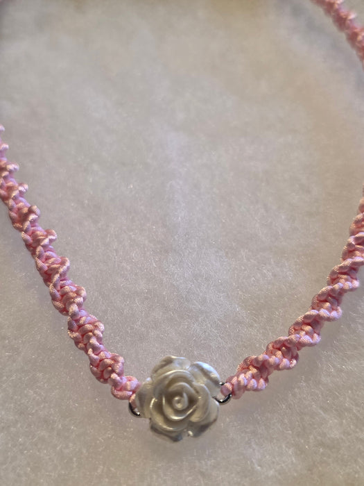 Rose Macrame Necklace