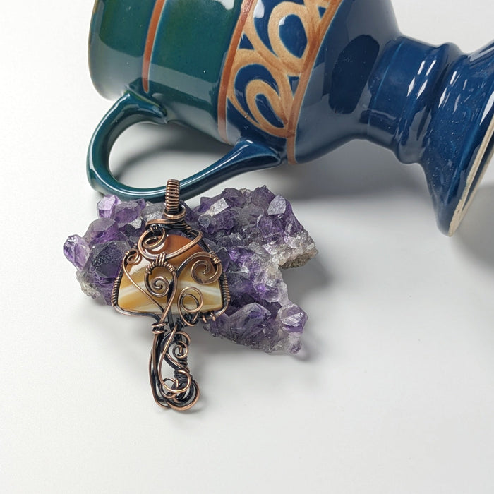 Carnelian Mushroom Pendant