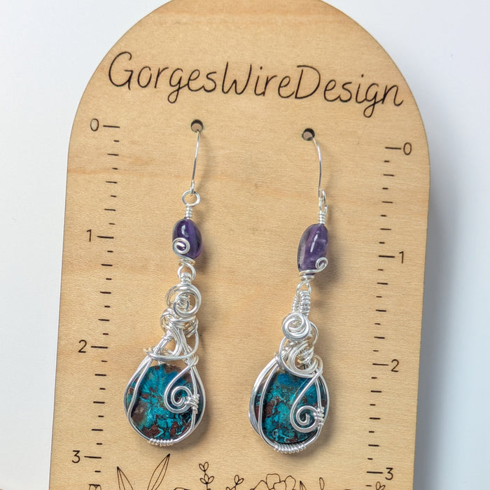 Vivid Blue Shattuckait Earrings