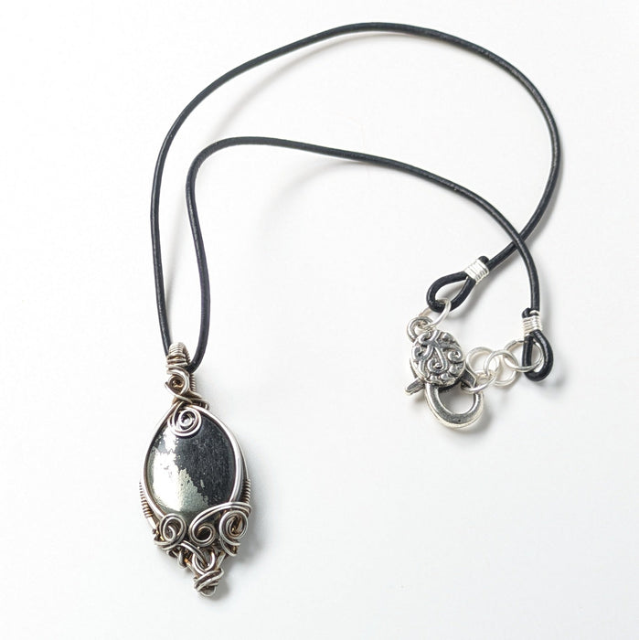 Apache Pyrite Necklace in Silver