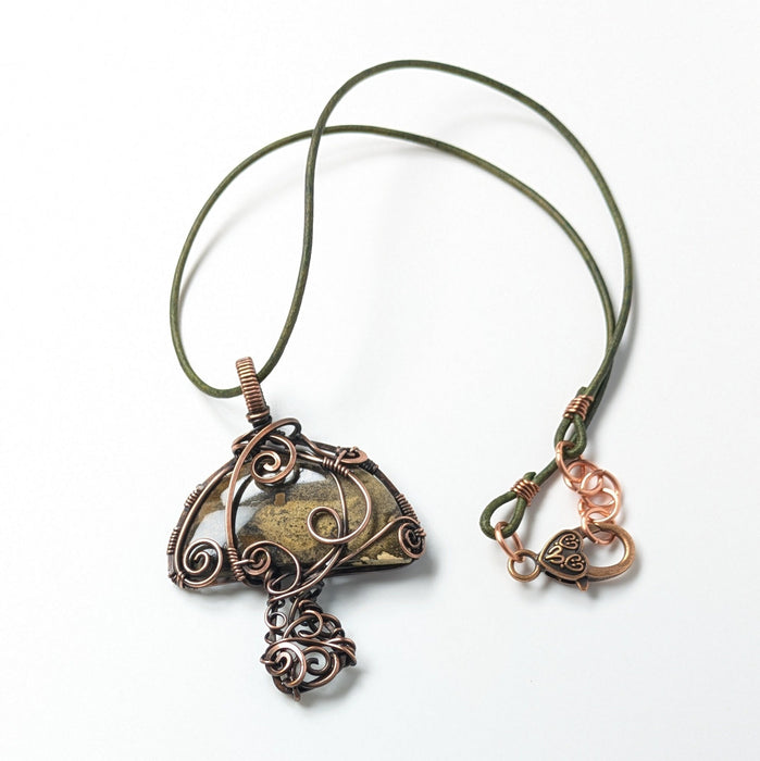 Jasper Mushroom Pendant