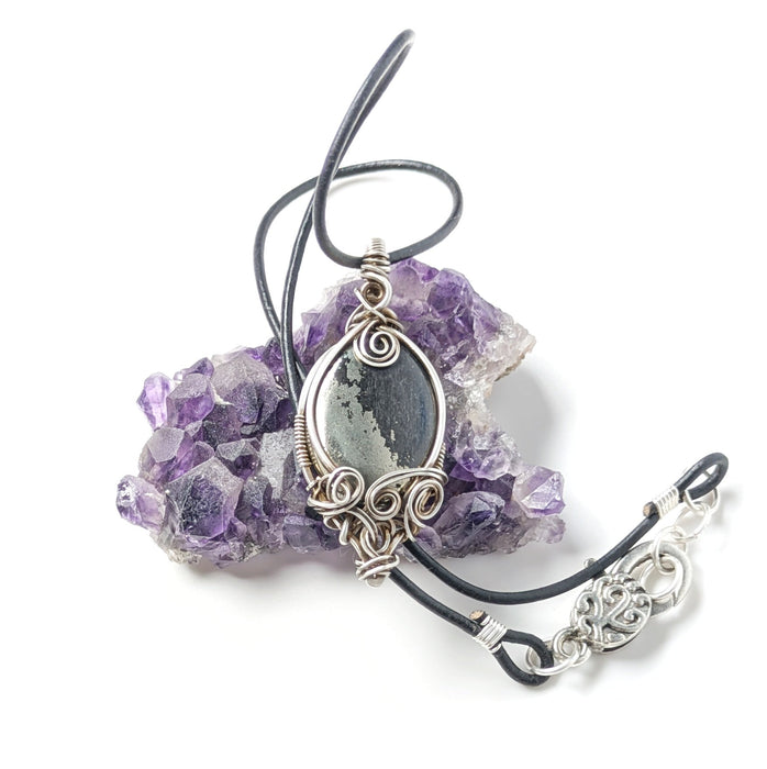 Apache Pyrite Necklace in Silver