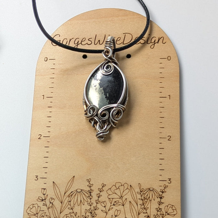Apache Pyrite Necklace in Silver