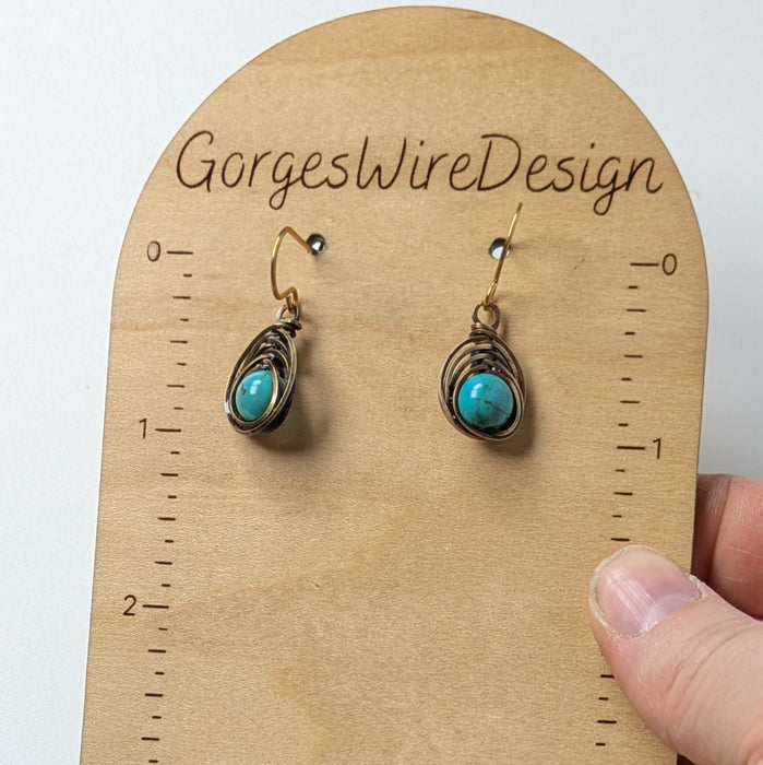 Dangly Herringbone Earrings