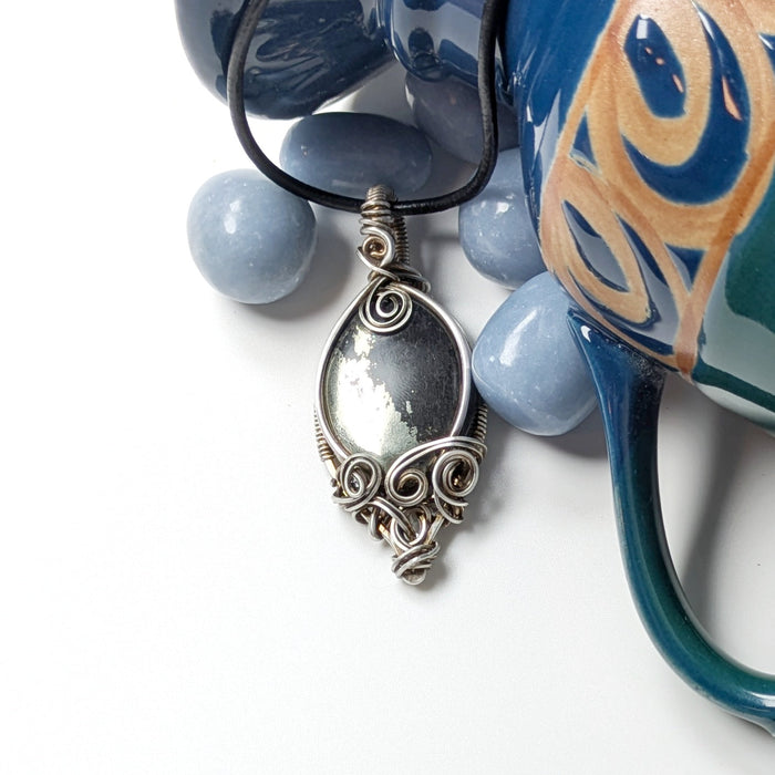 Apache Pyrite Necklace in Silver