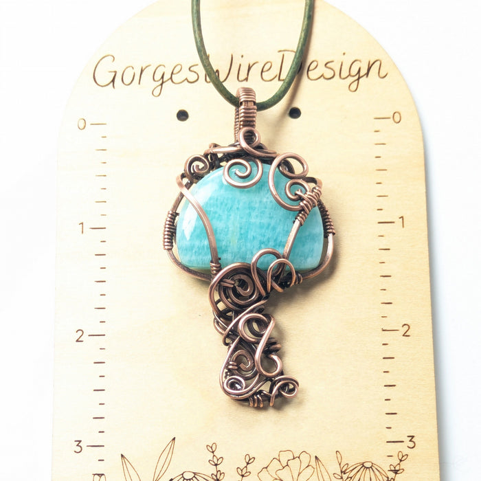 Amazonite Mushroom Necklace