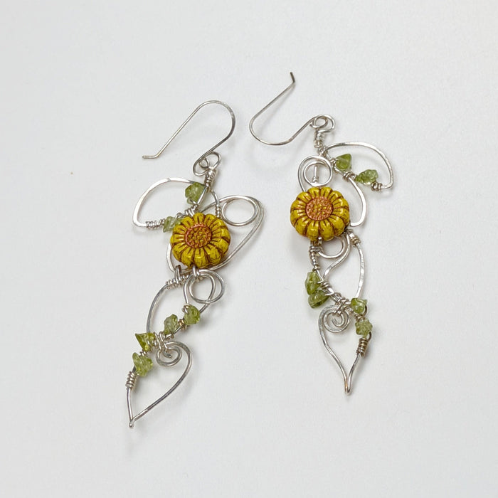 Silver Vine Earrings