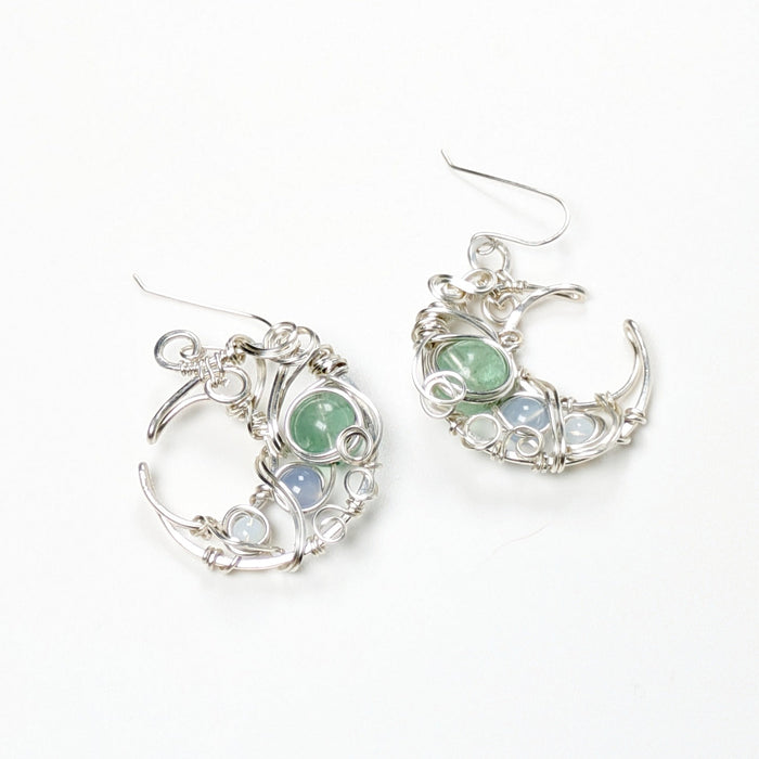 Pastel Elven Moon Earrings