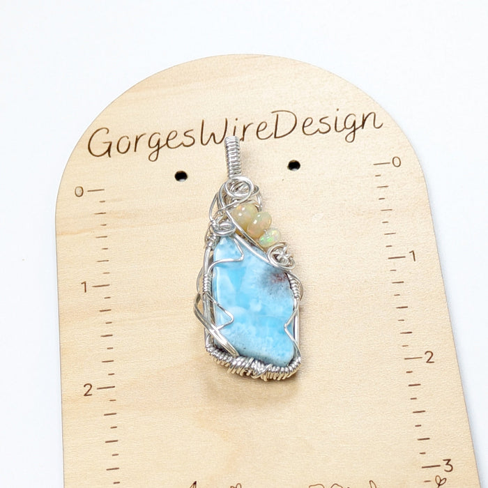 Double Sided Larimar Pendant