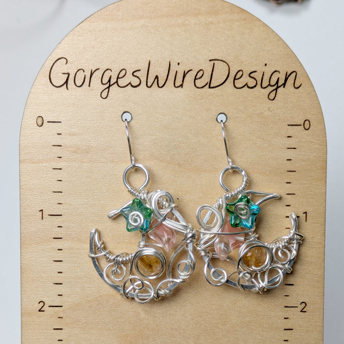 Silver Spring Moon Earrings