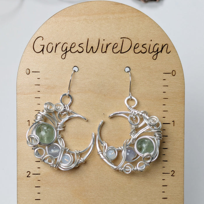 Pastel Elven Moon Earrings