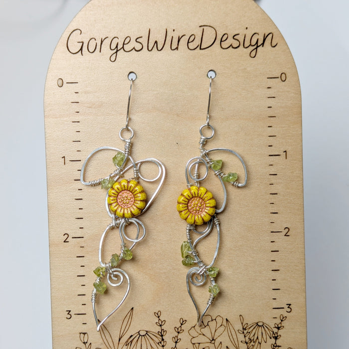 Silver Vine Earrings