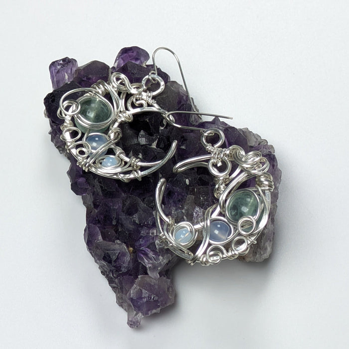 Pastel Elven Moon Earrings