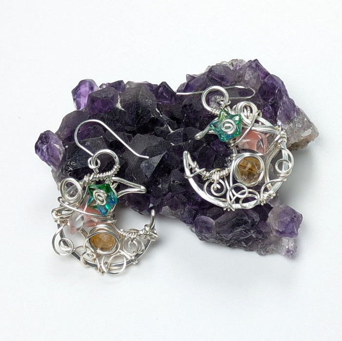 Silver Spring Moon Earrings