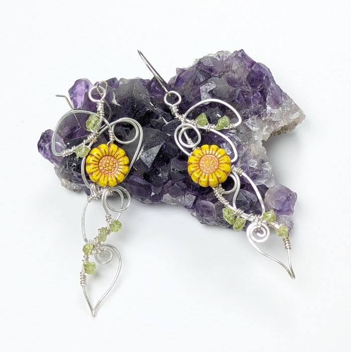 Silver Vine Earrings