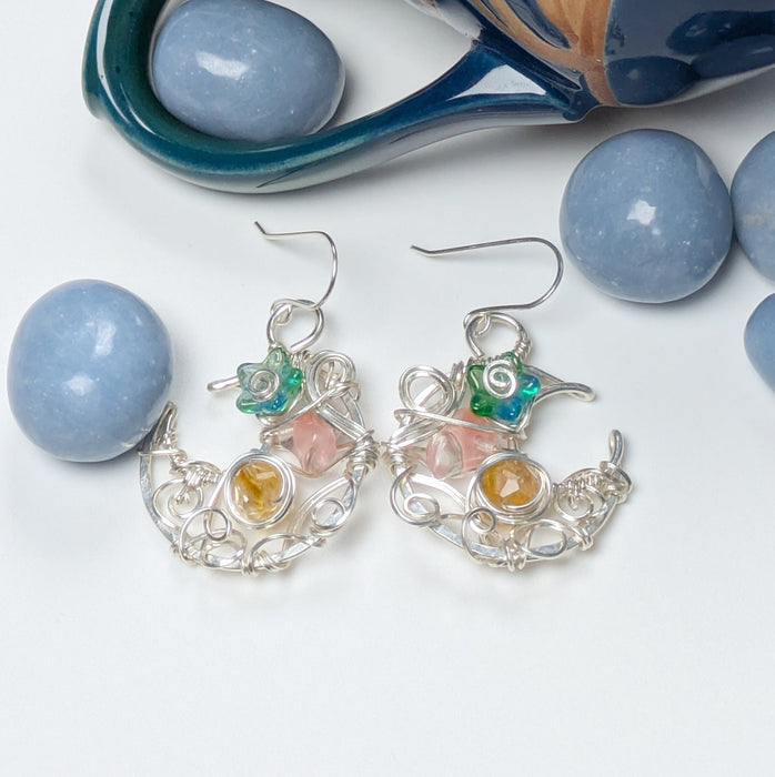 Silver Spring Moon Earrings