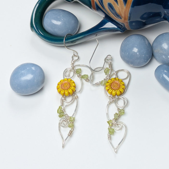 Silver Vine Earrings