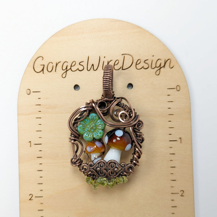 Double Spring Mushroom Pendant
