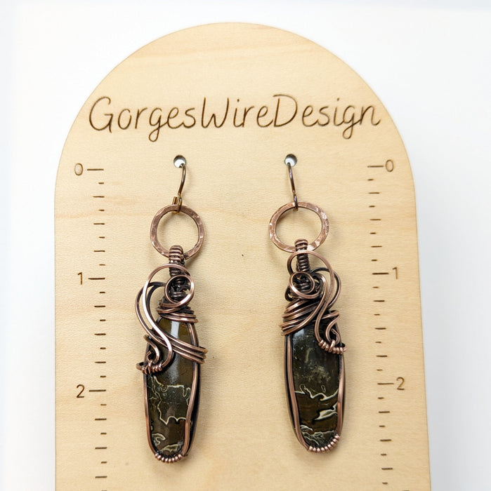 African Queen Picture Jasper Earrings