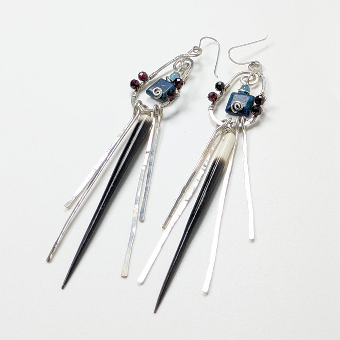 Long Porcupine Spine Earrings