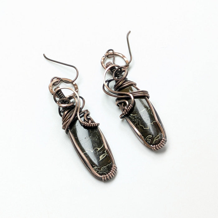 African Queen Picture Jasper Earrings