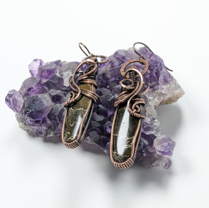 African Queen Picture Jasper Earrings