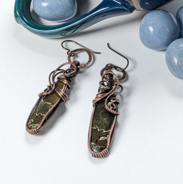 African Queen Picture Jasper Earrings