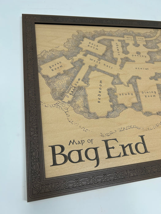 Map of Bag End with decorative border