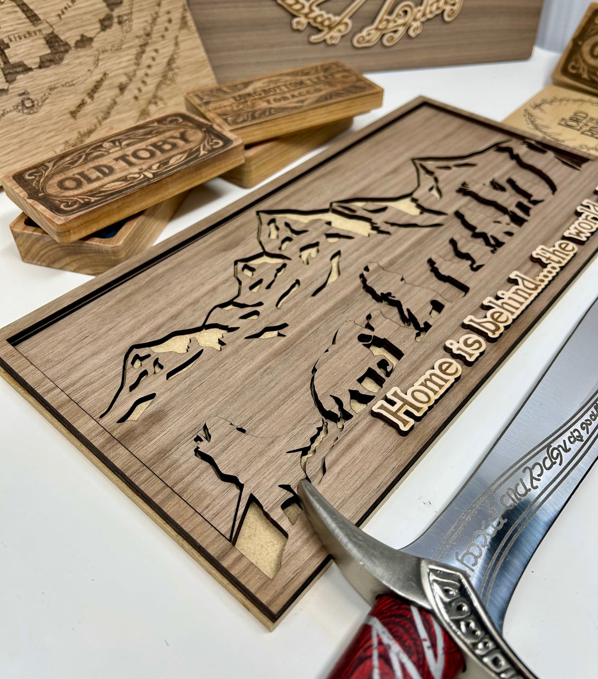 Lord of the Rings Wall Art | 3D Layered Wood Book Decor | Free Shipping