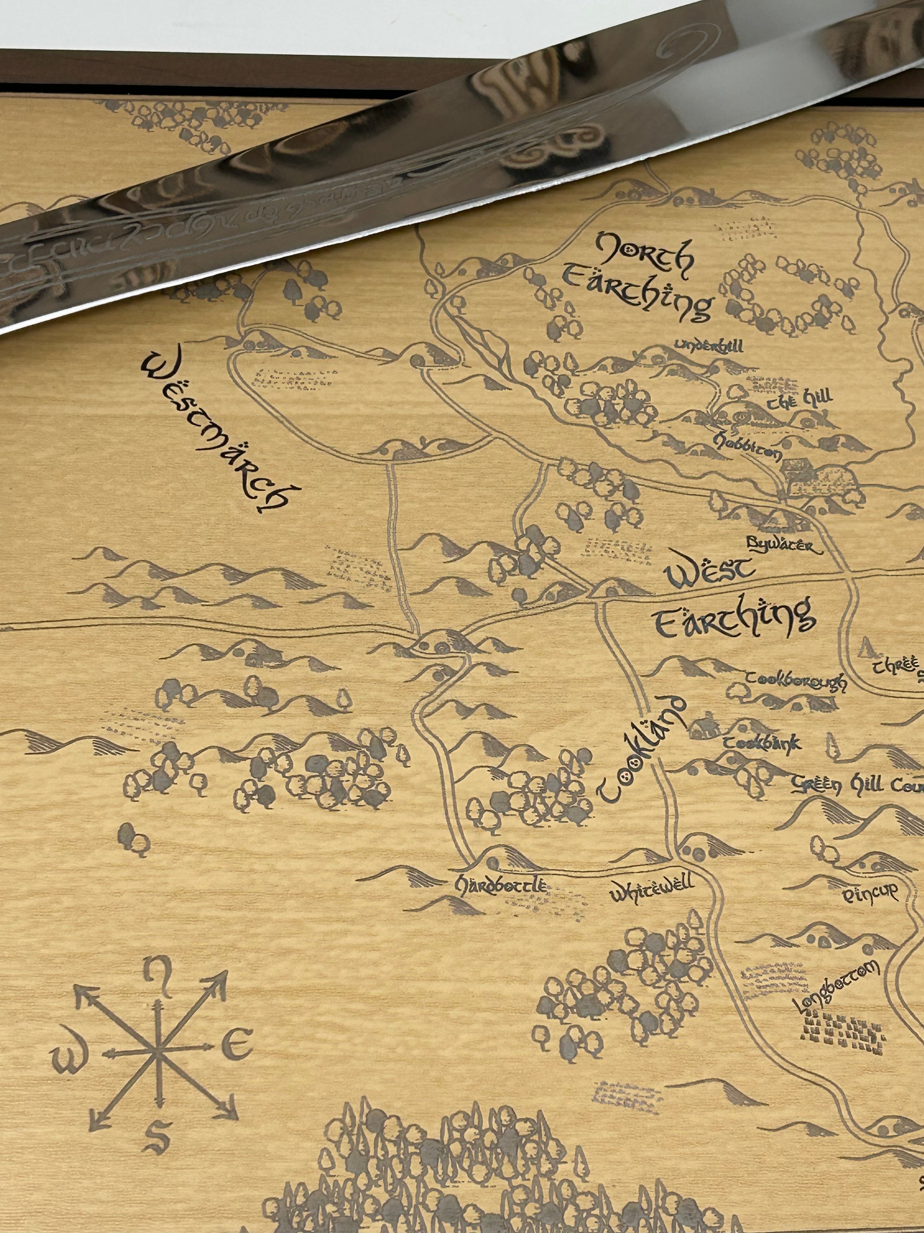 Shire Map | Lord of the Rings Hobbiton Wall Art | Handcrafted Wood