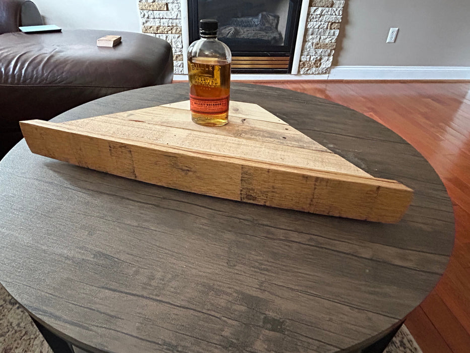 Wine Barrel Stave Corner Shelf