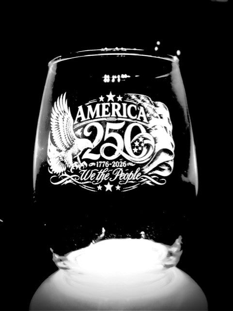 Laser Engraved Stemless Wine