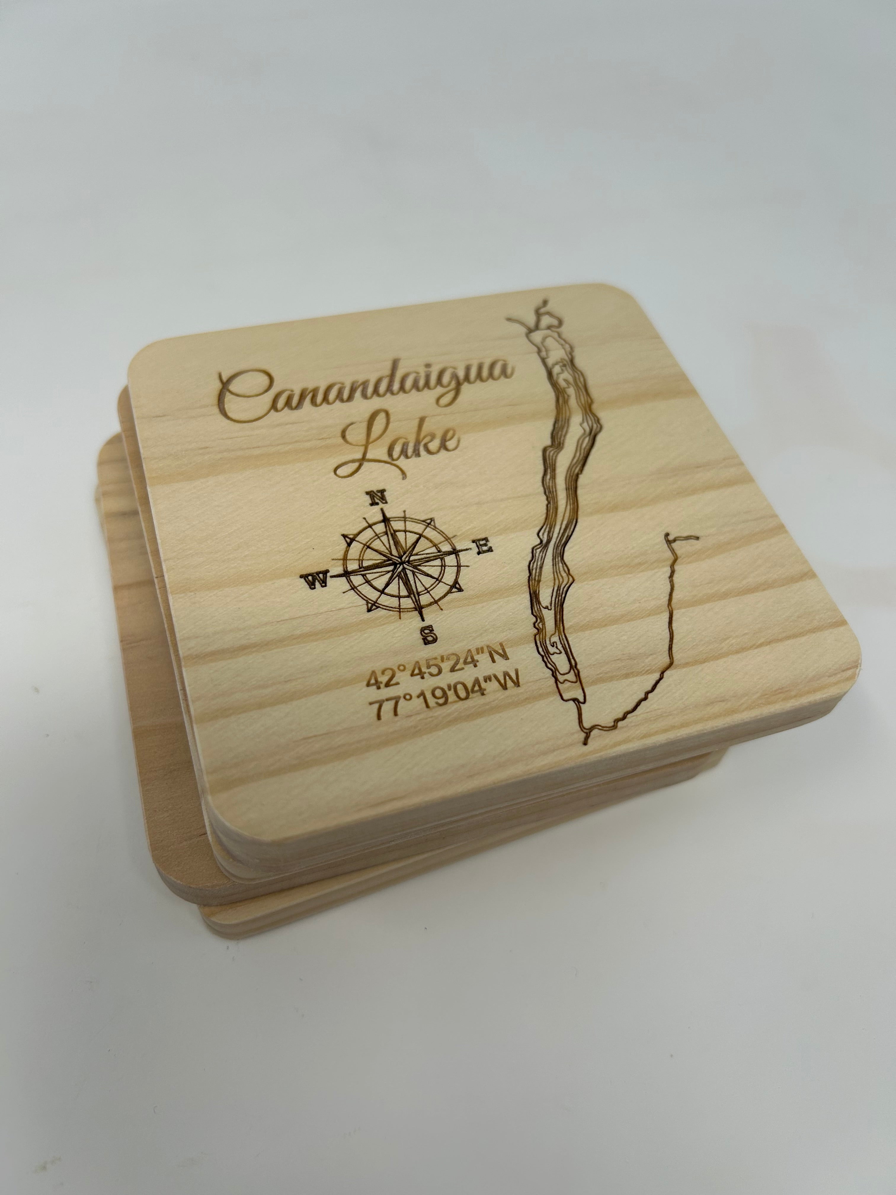 Topographic Finger Lakes Coasters
