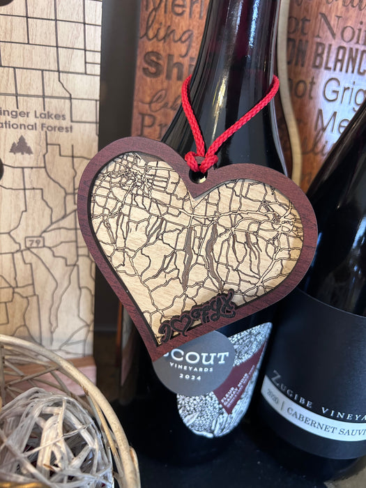 I Love the Finger Lakes Christmas Ornaments