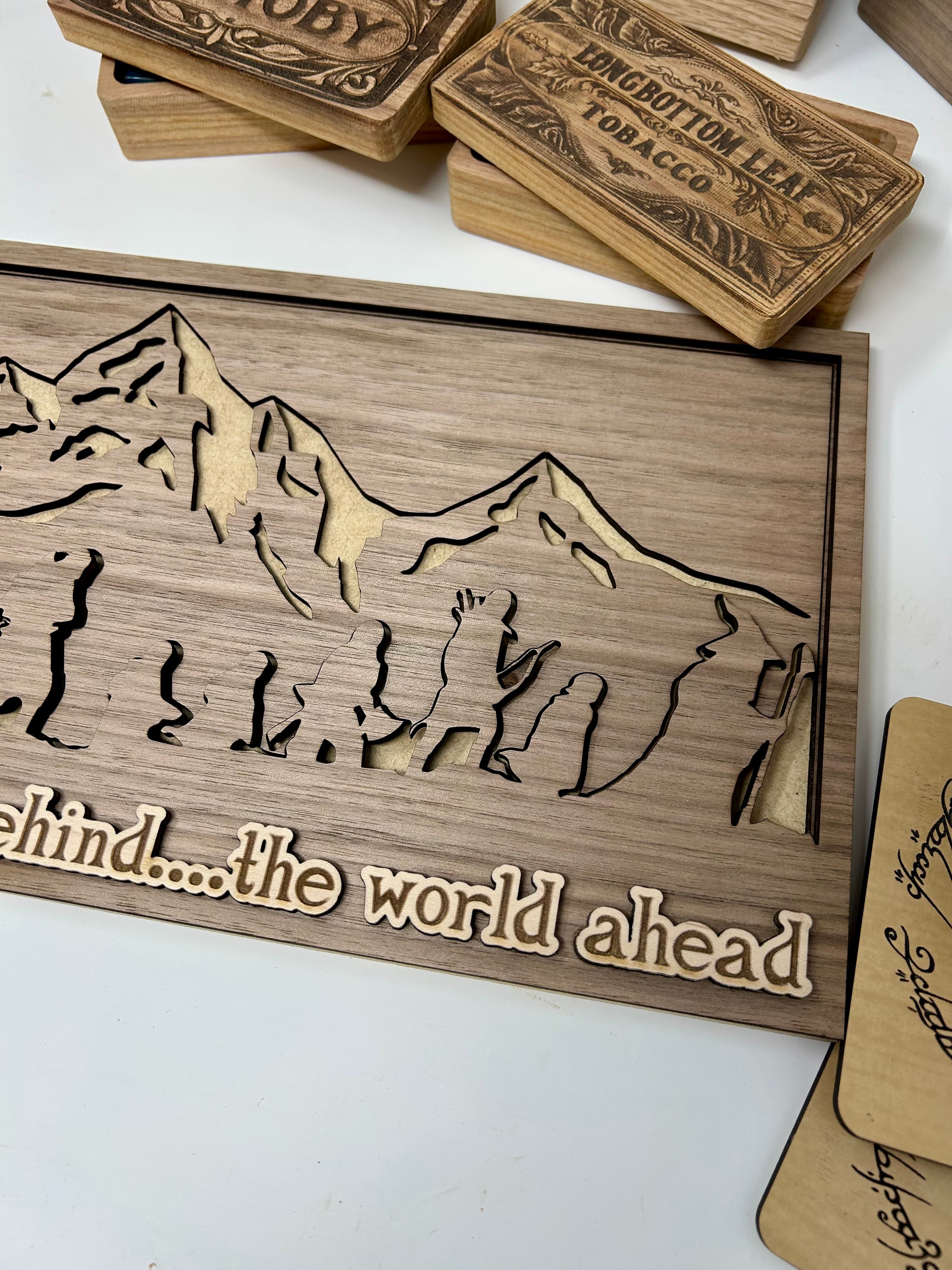 Lord of the Rings Wall Art | 3D Layered Wood Book Decor | Free Shipping