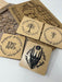 LOTR laser engraved maple wood drink coaster set — gift for Tolkien fans