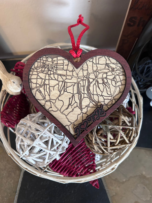 I Love the Finger Lakes Christmas Ornaments